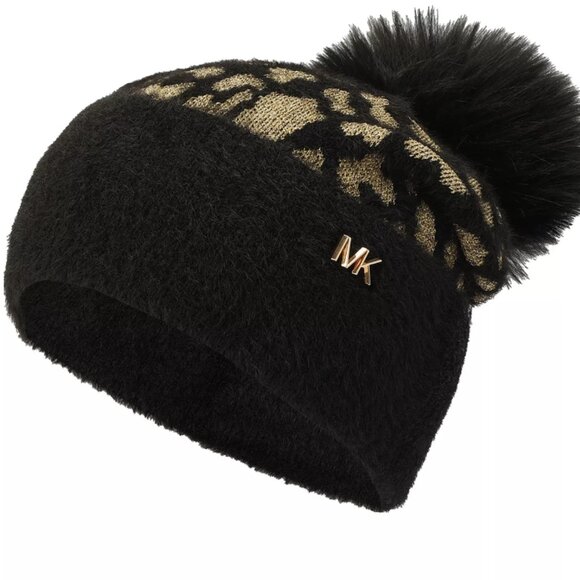 Michael Kors Leopard Beanie Hat - Picture 1 of 2